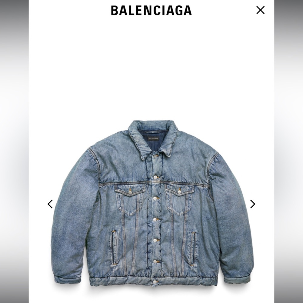 (NWT) BALENCIAGA MEN'S PADDED JACKET IN LIGHT BLUE - Authentic- Never Worn